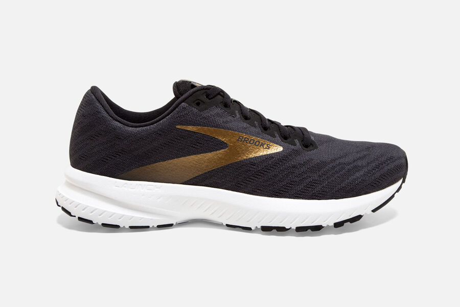 Brooks Herren Launch 7 Laufschuhe Schwarz/Gold Sale 018-526349